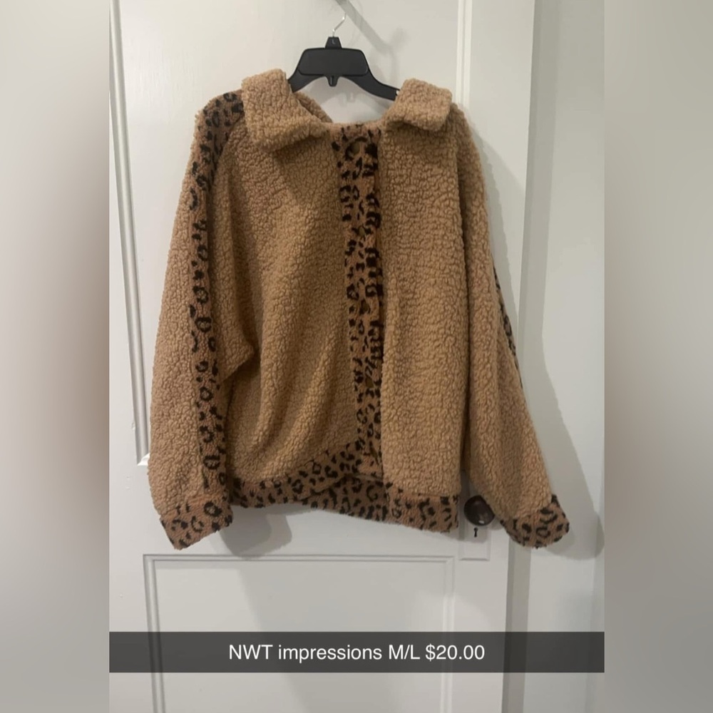 Impressions Tan Leopard Print Jacket